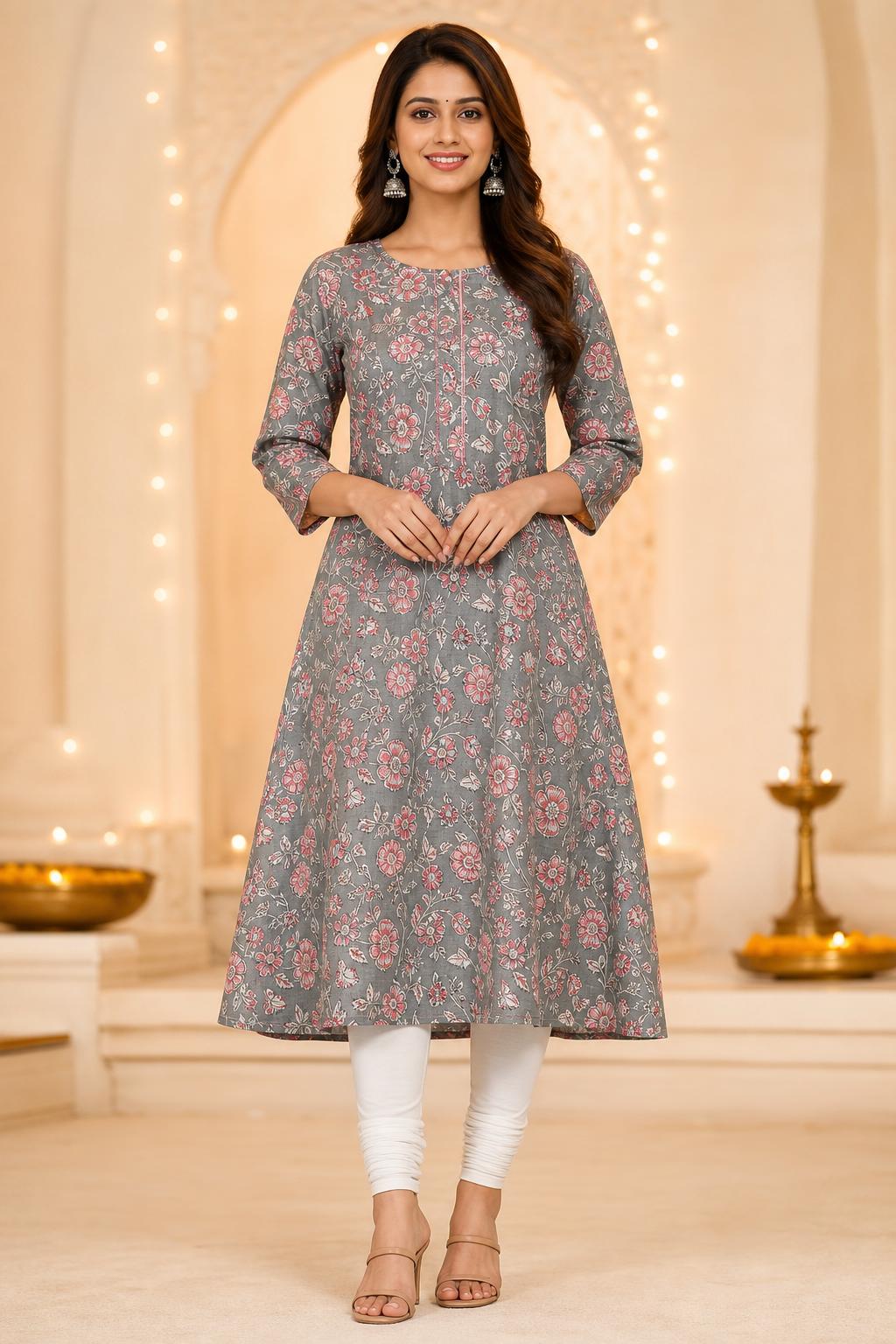 WOLF Women's Daily Wear Festival Cotton Stylish Kurti